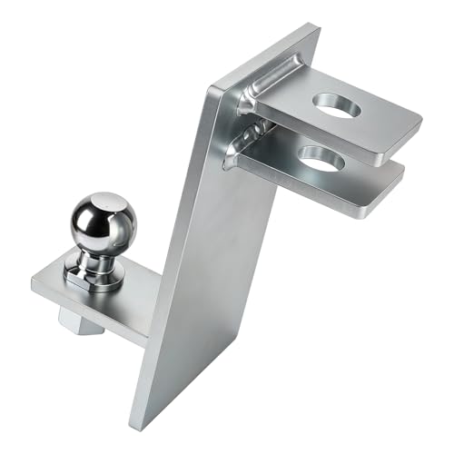 EXLECO Kugelkopf Anhängerkupplung, kombikupplung mit 50 mm kugelkopfbolzen, Rangierhilfe für Kugelanhänger Anhängelast 3 T, Kupplungskugel Zugmaul für Anhänger, PKW, Traktor & LKW, Verzinkter Stahl