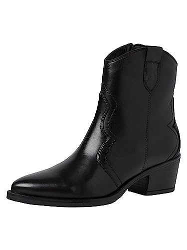 Tamaris Damen Boots Leder, schwarz, 39 EU