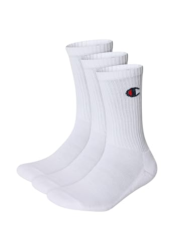 Champion Unisex Core 3PP Crew Füßlinge, Bianco, 39-42