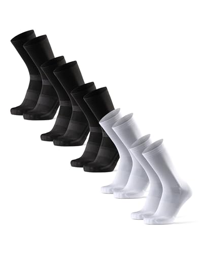 DANISH ENDURANCE Wadenlange Fahrradsocken, Rennrad Socken, Unisex, für Herren & Damen, 3 oder 5 Paar, MC (3xSchwarz, 2xWeiß/Schwarz), 43-47