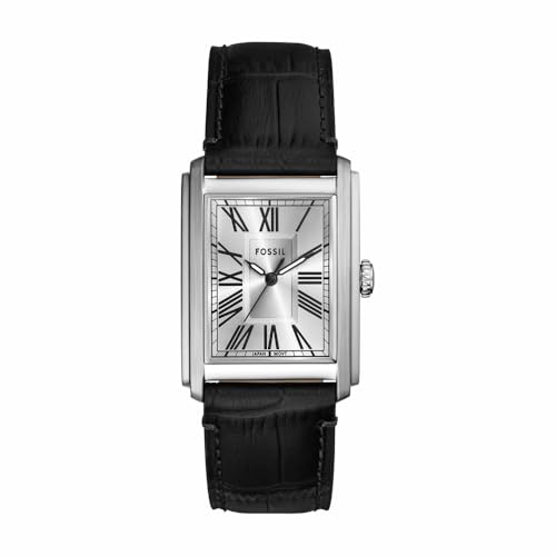 FOSSIL Carraway Uhr für Herren, Quarz-Dreizeigerwerk mit Leder- oder Edelstahlarmband