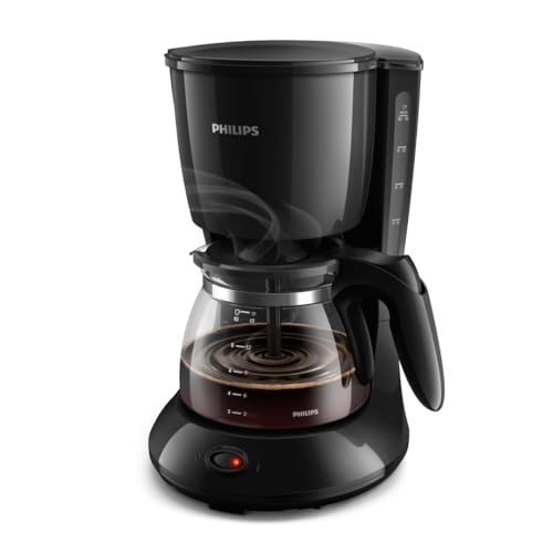 PHILIPS Filterkaffeemaschine Daily, Schwarz, 1,2 L Fassungsvermögen