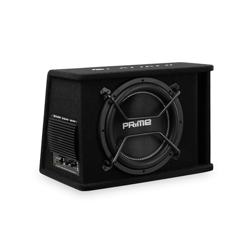 Caliber BC112SA-PRO Subwoofer Aktiv Set für Auto – 12 Zoll Bassbox mit Verstärker – 200W RMS – 1000W Spitzenleistung – Active Autolautsprecher Set – Schwarz