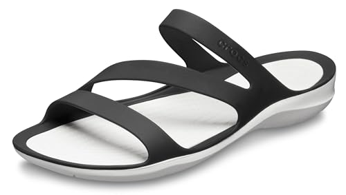 Crocs Herren Swiftwater Sandal W Sandalen, Black/White, 38/39 EU