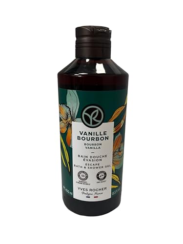 Yves Rocher LES PLAISIRS NATURE Duschbad Bourbon-Vanille, Aroma-Schaumbad & pflegendes Duschgel, 1 x Flacon 400 ml