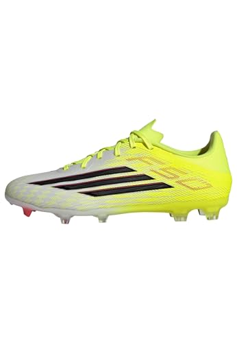 adidas Unisex F50 League Firm Ground/Multi Ground Football Boots, Team solar Yellow 2/core Black/Lucid red, 40 EU
