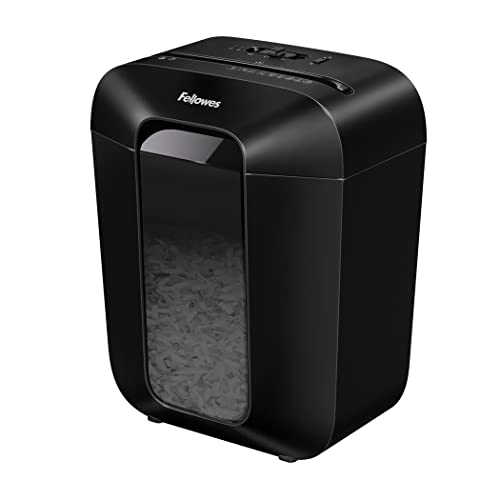 Fellowes Aktenvernichter 9 Blatt (P4), Papierschredder mit Partikelschnitt für Homeoffice, Powershred LX50, Schredder mit 17L Papierkorb und Sicherheitssperre, LX AktenvernichterDesign Serie, schwarz