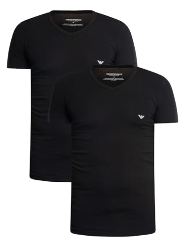 Emporio Armani MAN 2PACK T-Shirt V Neck Slim FIT Black L