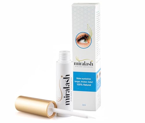 Miralash Wimpernserum - Eyelash Serum for long lashes, Wimpern Serum Schnell Wachstum, mit Ginseng für dichte Wimpern, Prostaglandin Wimpernserum 3ml