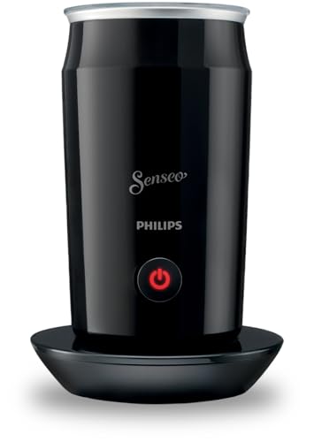 Philips Senseo Milk Twister Milchaufschäumer, Schwarz, Für 2 Cappuccinos | 0,12 l, 500 W, Heißes und kaltes Aufschäumen, Antihaftbeschichtung (CA6500/60)