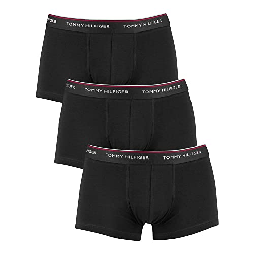 Tommy Hilfiger Herren Boxershorts Trunks Unterwäsche, Mehrfarbig (Black), M