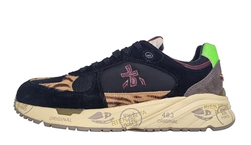PREMIATA Herrenschuhe Sneakers Technisches Gewebe und Wildleder Mase 3927 Blau, Schwarz , 40 EU