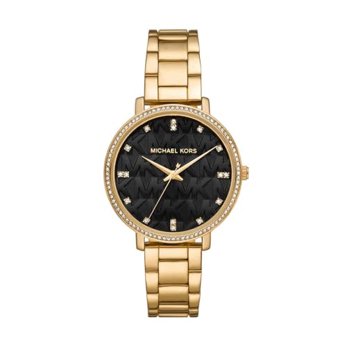 Michael Kors Pyper Watch for Women, Quartz Three Hand Movement with Stainless Steel Strap