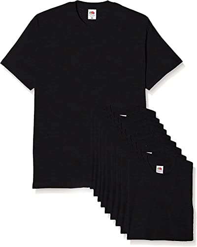 Fruit of the Loom Herren Original T. T-Shirt, Schwarz, XL (10er Pack)