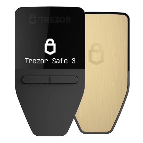 Trezor Safe 3 - Passphrase und Krypto Hardware Wallet mit Secure Element-Schutz – Kaufen,Speichern,Verwalten Sie Digitale Assets Einfach und Sicher (Solar Gold)