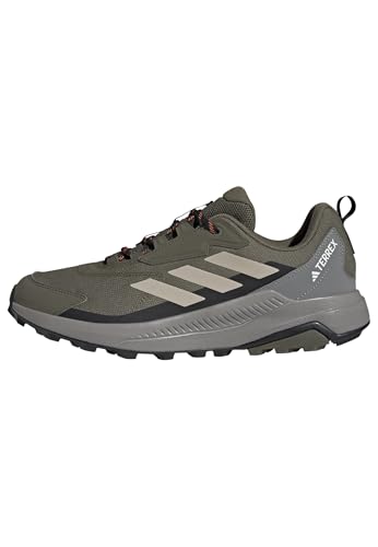 adidas Herren Terrex Anylander Hiking Shoes, Olive Strata/Wonder Beige/Core Black, 43 1/3 EU
