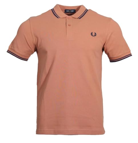 Fred Perry Herren Kurzarm Polo - M3600 (DE/NL/SE/PL, Alphanumerisch, M, Regular, Regular, Light Rust)