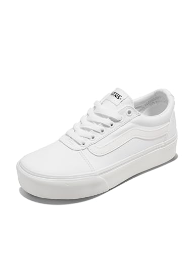 Vans Damen Ward Platform Canvas Sneaker, Weiß Canvas White 0rg, 38 EU
