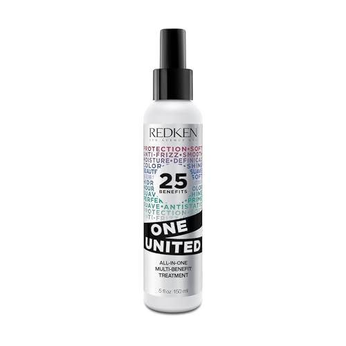 Redken Multi-Benefit-Treatment, Feuchtigkeitsspendendes Pflege-Spray für alle Haartypen, Hitzeschutz & Anti-Haarbruch, One United, 1 x 150 ml