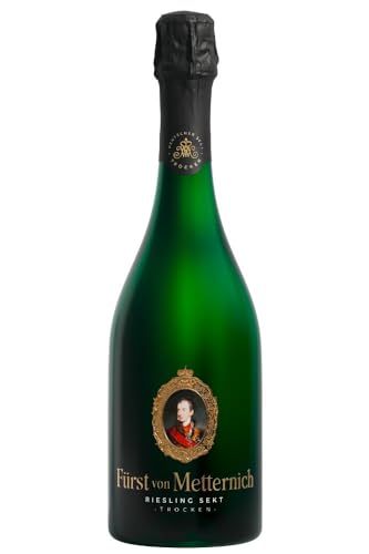 Fürst von Metternich Riesling Sekt Trocken (1 x 0,75 l) Deutschlands beliebtester Premiumsekt, aus deutschen Rieslingweine, Anbaugebieten in Rheinhessen, Rheingau & Pfalz, ausgeprägte Fruchtaromen