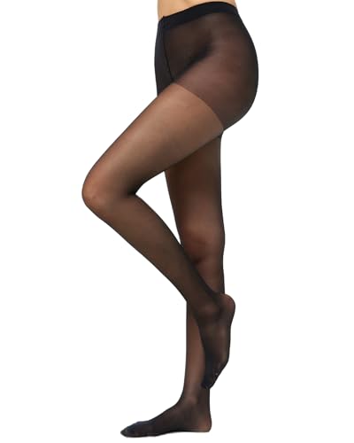 Nur Die Fit in Form 40 DEN starke Stützwirkung Große Größen semi-blickdichte Fein-Strumpfhose seidig matte Optik entlastet die BeineKomfortbund Damen, schwarz, XXL