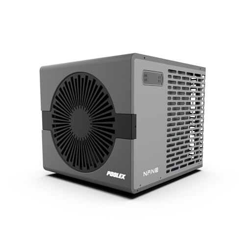 POOLEX - Wärmepumpe Nano, 3 kW, WLAN, für kleine und kompakte Pools: oberirdisch, halb eingegraben, Holz, leise und umkehrbar.