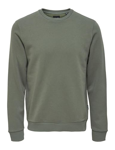 Only & Sons Herren Onsceres Crew Neck Noos Sweatshirt, Castor Gray, XXL EU