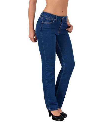 ESRA Damen Jeanshose Straight -Fit Jeans Gerade G200