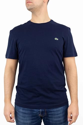 Lacoste Herren T-Shirt Rundhals TH2038, Männer Basic Tshirt,Tee,Regular Fit,Blau,5 (L)