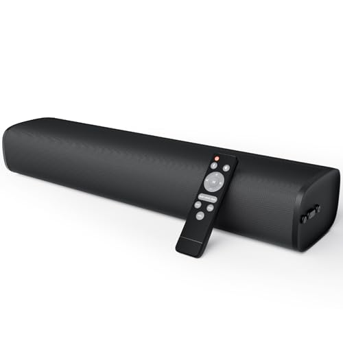 Yinet-EU Soundbar for TV, 56 W Speakers with Bluetooth 5.3/ARC/Optical/AUX Inputs - Wall Mountable Home Theatre Surround Sound System Small Sound Bar for TV/PC/Gaming/Gift