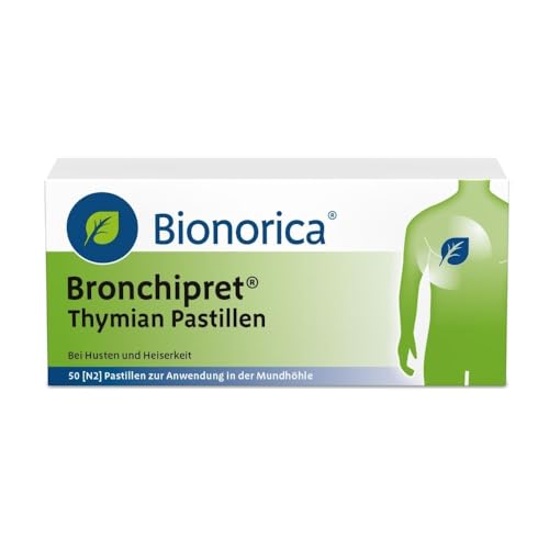 Bronchipret® Thymian Pastillen – zum Lutschen für zwischendurch und unterwegs – 50 Stück
