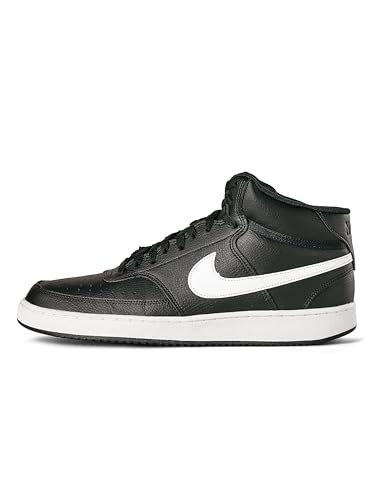 Nike Herren Court Vision Mid Next Nature Basketballschuhe, Black/White-Black, 44 EU
