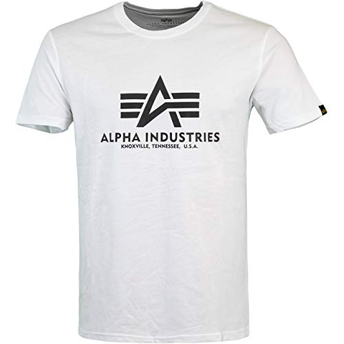 ALPHA INDUSTRIES T-Shirt (DE/NL/SE/PL, Alphanumerisch, M, Regular, Regular, White)