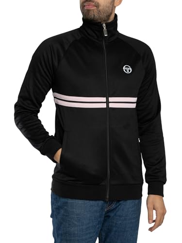 Sergio Tacchini Herren Dallas Trainingsjacke, Black/Light Lilac, XL