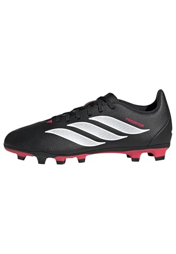 adidas Unisex Kinder Predator Club Firm Ground/Multi Ground Football Boots Kids Shoes, Core Black/FTWR White/Lucid Red, 35.5 EU