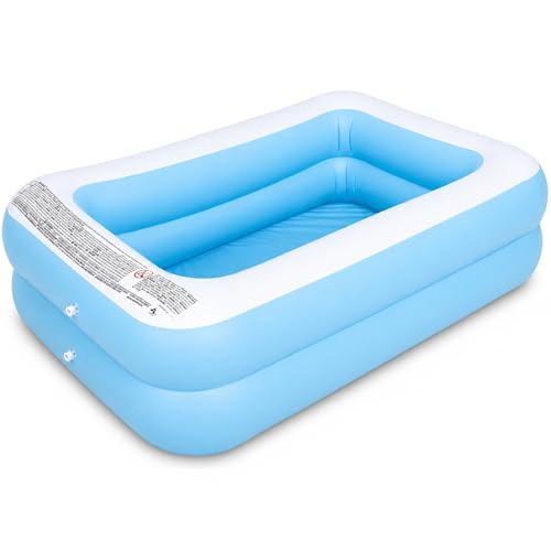 Planschbecken für Kinder,Kinderpool,Planschbecken Eckig,Planschbecken Deep Dive 105 x 75 x 30 cm,Pool für Sommer Strand Garten Wasserspaß