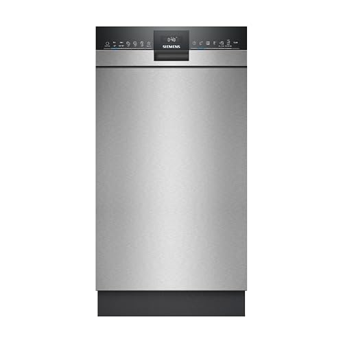 Siemens iQ300 Smarter Unterbau Geschirrspüler 45 cm Edelstahl SR43ES25ME | Automatische Türöffnung für bessere Trocknung, doppelter Sprüharm für Sauberkeit, Besteckschublade, 44 dB