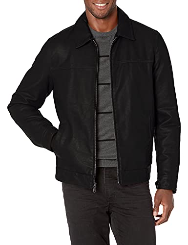 Tommy Hilfiger Herren Lederjacke Classic - Schwarz - Groß