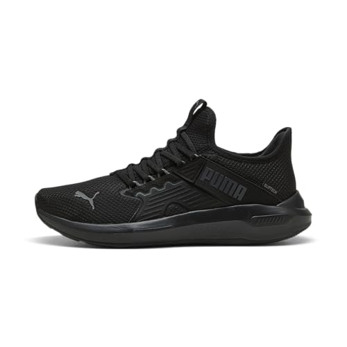 PUMA Unisex Softride Enzo 5 Slip Tech Straßen-Laufschuh, schwarz-kühles Dunkelgrau, 41 EU, Puma Schwarz, kühles Dunkelgrau, 42.5 EU