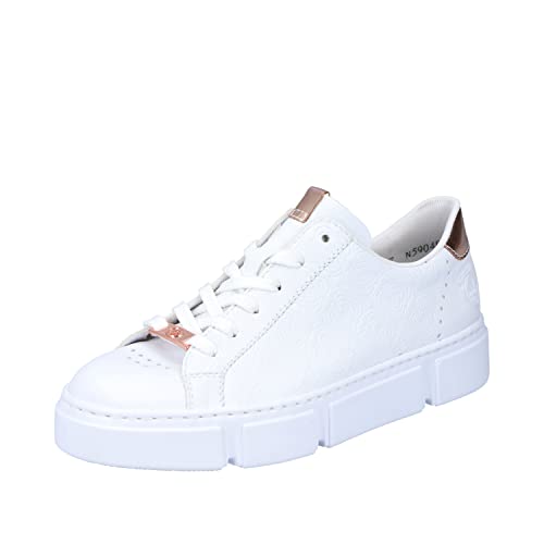 Rieker Damen Sneaker N5904-80 weiß Gr. 41