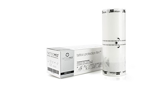 TattooMed Protection Film 2.0 - Transparente Atmungsaktive Hautschutzauflage für Tätowierte Haut - 5m x 15cm Rolle