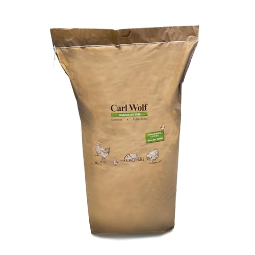 Carl Wolf Hühnerfutter Alleinfuttermittel Legehennen 20 kg - Ohne Gentechnik, Fein Gebrochen, Deutsche Qualität