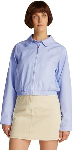 Tommy Jeans Damen Jacke Cotton Wasserabweisend, Blau (Sweet Blue), M