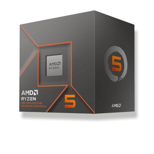 AMD Ryzen 5 8500G Prozessor (intergrierte Radeon Grafik, 6 Kerne/12 Threads, 65W TDP, AM5 Sockel, 22MB Cache , Bis zu 5 GHz max boost Frequenz, wraith stealth Kühler)