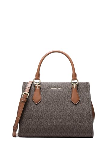 Michael Kors Marilyn Medium Signature Logo Umhängetasche mit Reißverschluss Braun