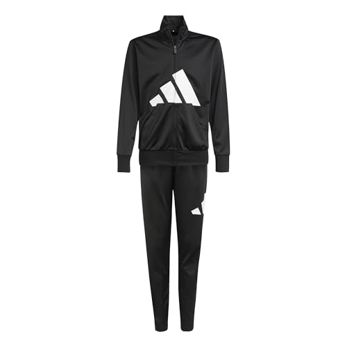adidas Unisex Kids ESSENTIALS BIG LOGO CLIMACOOL TRACKSUIT, black/white, 11-12 Years