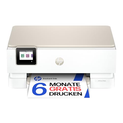 HP Envy Photo 7930 Multifunktionsdrucker, Tintenstrahldrucker, 6 Monate gratis drucken Instant Ink inklusive, Drucken, Scannen, Kopieren, Fotodruck, ADF, DIN A4, WiFi, USB