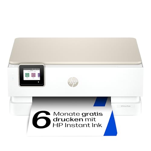 HP Envy Photo 7230 Multifunktionsdrucker, Tintenstrahldrucker, 6 Monate gratis drucken Instant Ink inklusive, Drucken, Scannen, Kopieren, Fotodruck, DIN A4, WiFi, USB