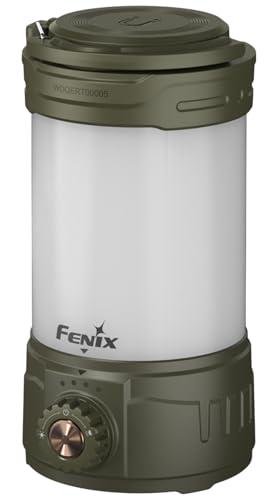 Fenix CL26R Pro LED Campingleuchte + Powerbank max. 650 Lumen Weißes und Rotes Licht mit 5.000mAh Akku und USB-C aufladbar Gehäusefarbe Olivgrün