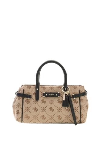 Guess Damen Satchel Tasche Dorothy Sm Girlfriend Beige | Kultiges GUESS Design, geräumiges Hauptfach, Signatur-Markenlogo